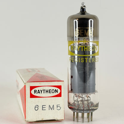 (1) Tested Raytheon 6EM5 Tube with Box Japan Date Code B-02 Beam Power Tube