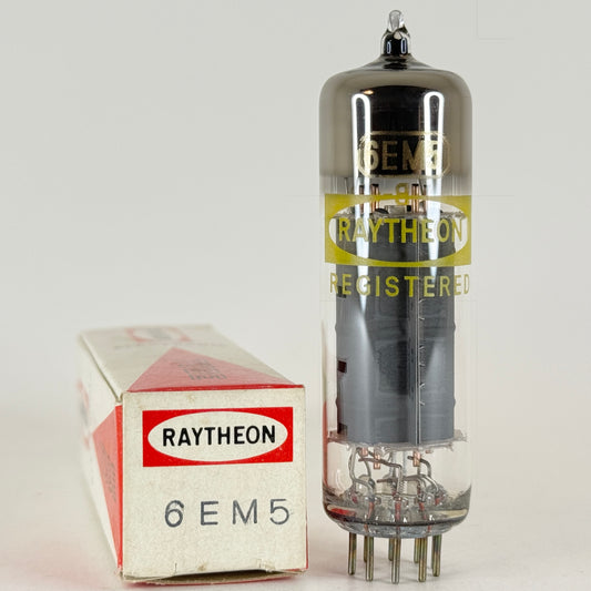 (1) Tested Raytheon 6EM5 Tube with Box Japan Date Code B-02 Beam Power Tube