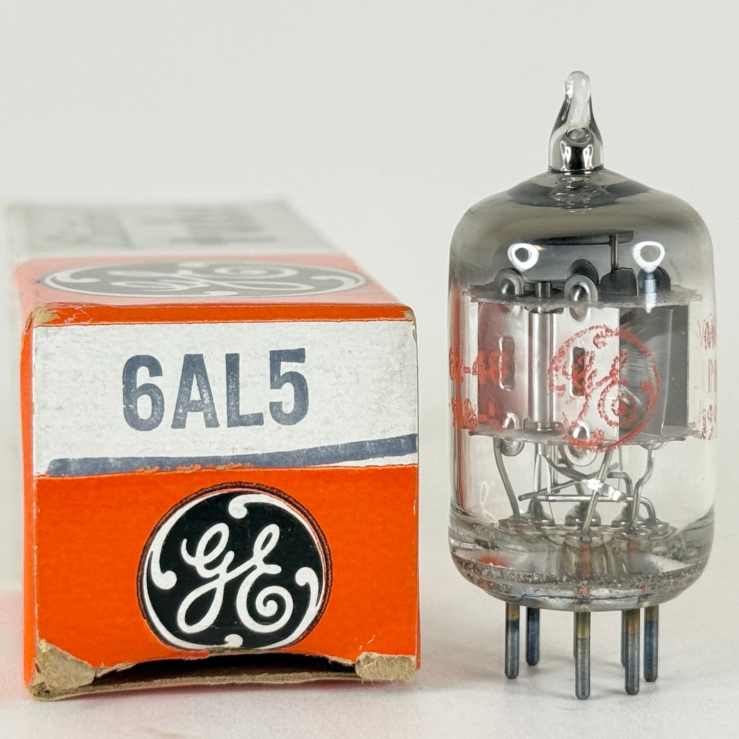(1) Tested Balanced GE 6AL5 Tube with Box Code 62-48 General Electric Twin Diode