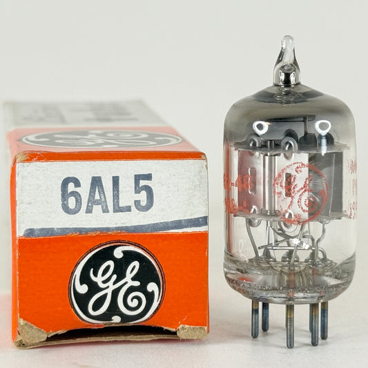 (1) Tested Balanced GE 6AL5 Tube with Box Code 62-48 General Electric Twin Diode