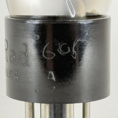(1) Tested Ken Rad 6C5G Tube Engraved Base Date Code A7 Medium Mu Triode Tube