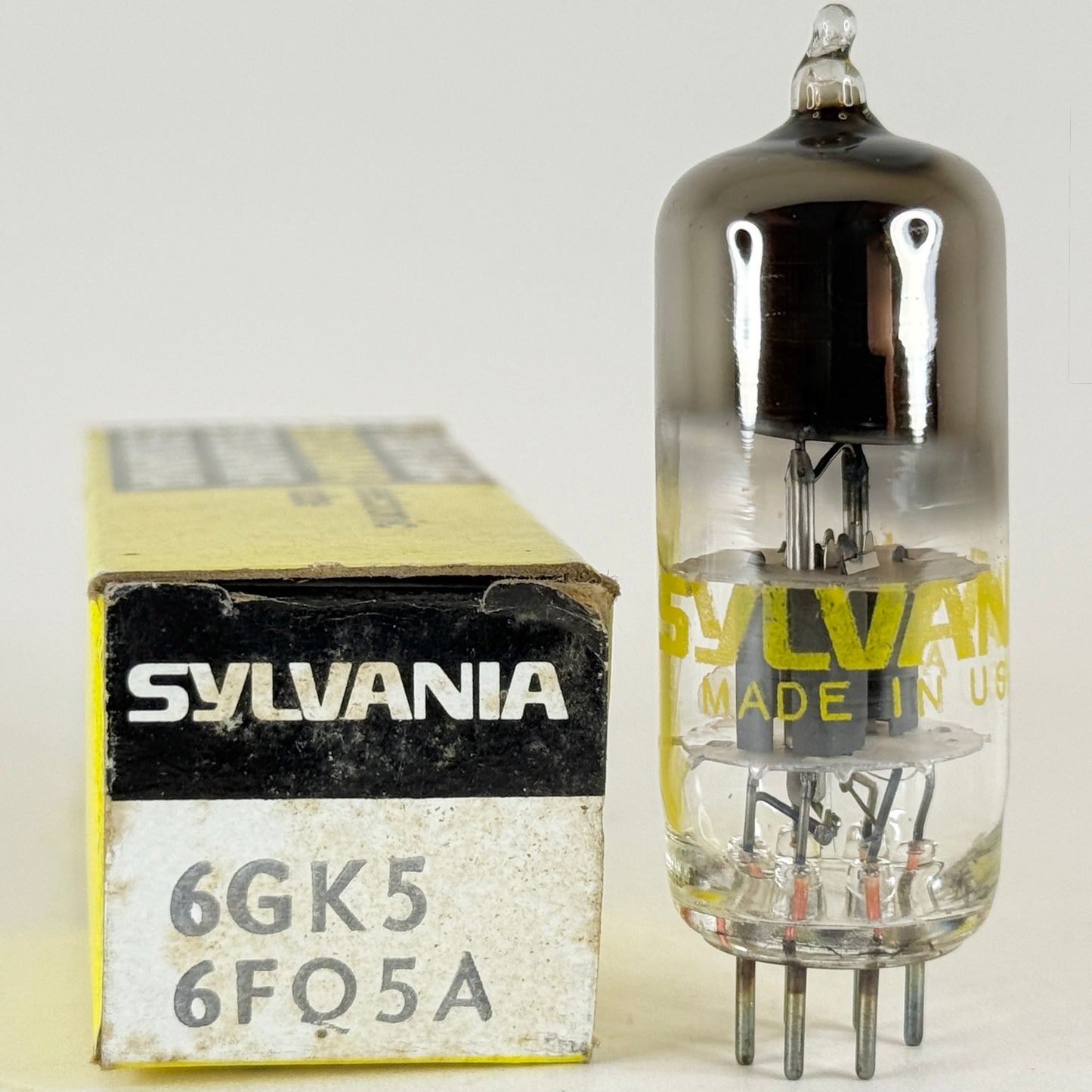 (1) Tested Sylvania 6GK5 6FQ5A Tube with Box Date Code aj ADF 6GK5 Tube