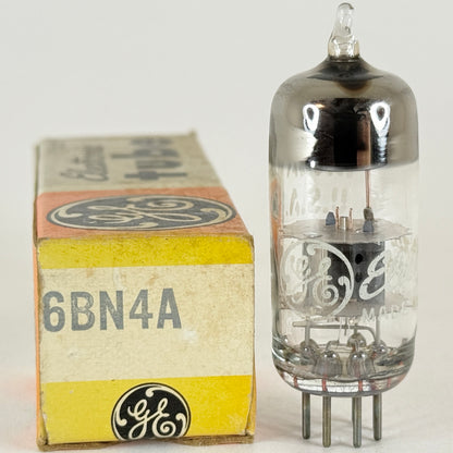 (1) Tested GE 6BN4A Tube with Box Code FV General Electric Medium Mu Triode Tube