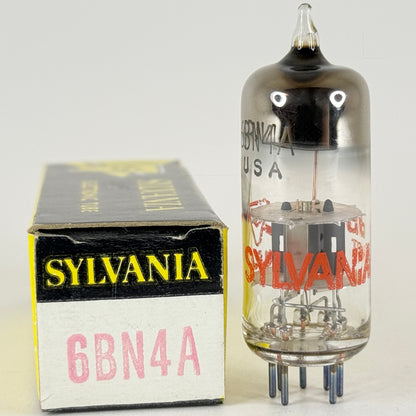 (1) Tested Sylvania 6BN4A Tube with Box Red Letters Code db ABT Medium Mu Triode