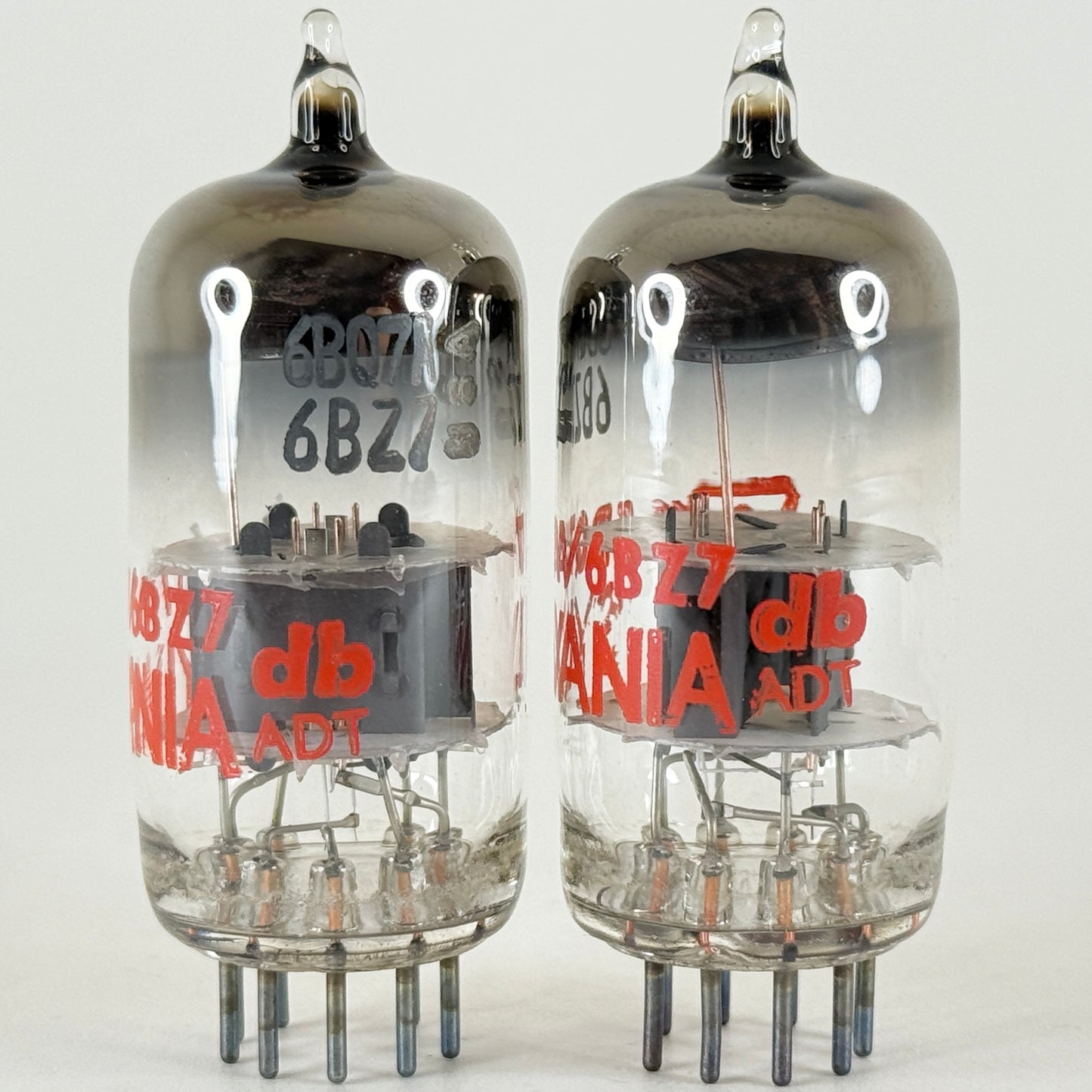 Tested Matched Pair 1969 Sylvania 6BQ7A 6BZ7 Tubes Red Letters Codes db ADT