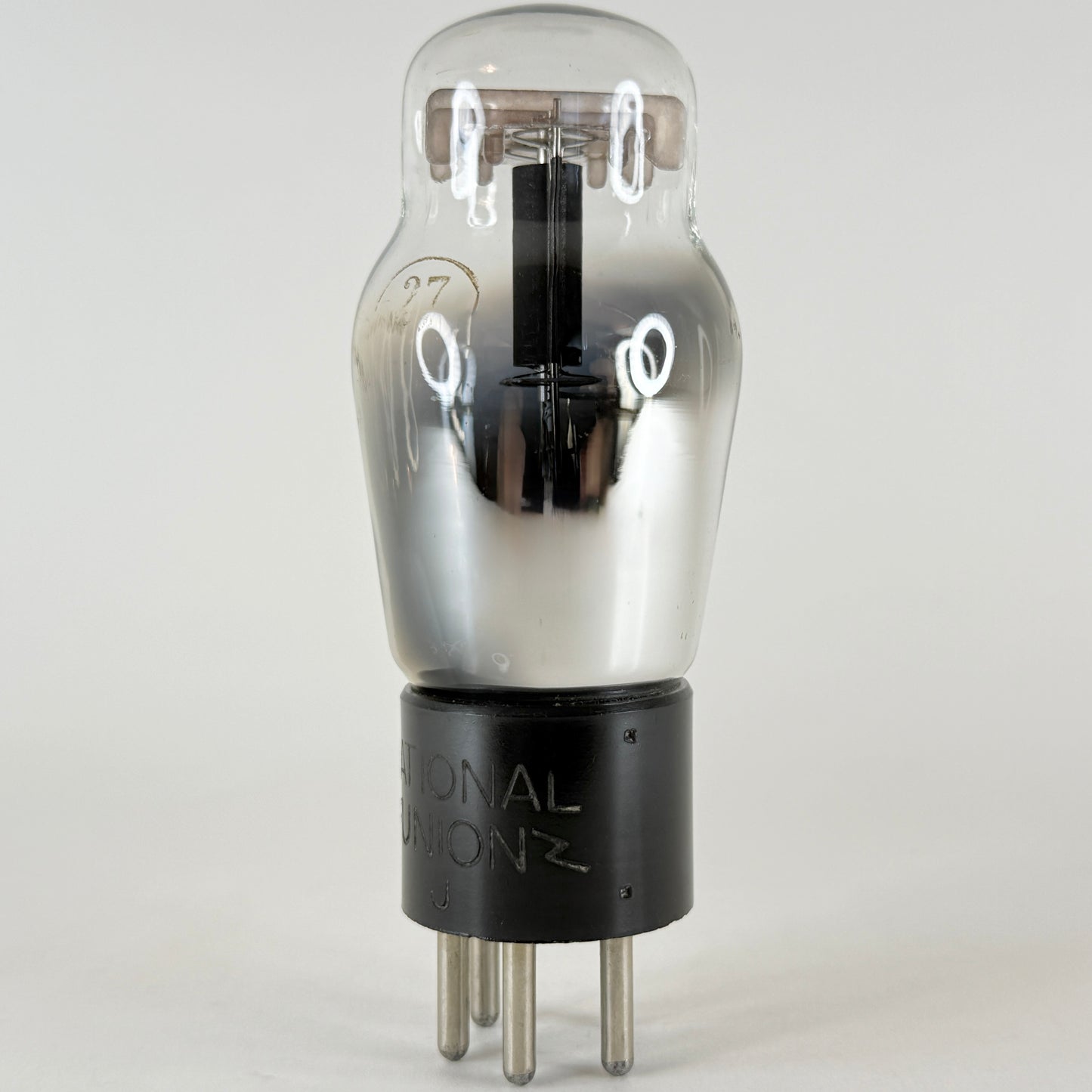 (1) Tested National Union Type 27 Tube with Engraved Base Code J Triode Tube