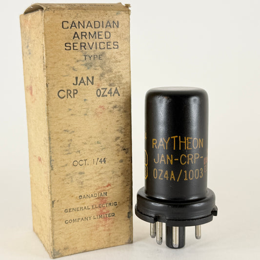 (1) Tested 1944 Canadian Armed Services Raytheon JAN CRP 0Z4 A Tube GE CK1003