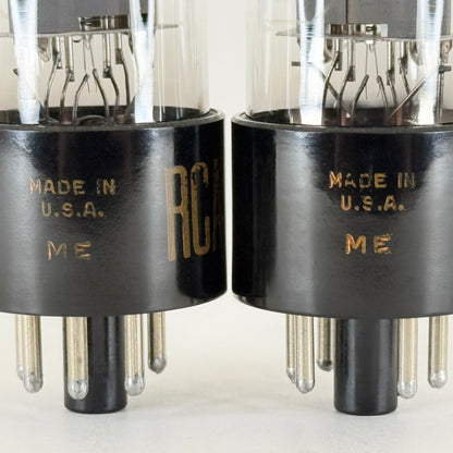 Tested Very Strong Matched Pair RCA 6V6GT Tubes Double D Getters Date Codes ME
