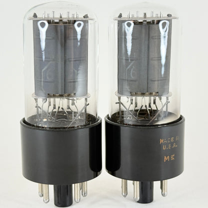 Tested Very Strong Matched Pair RCA 6V6GT Tubes Double D Getters Date Codes ME