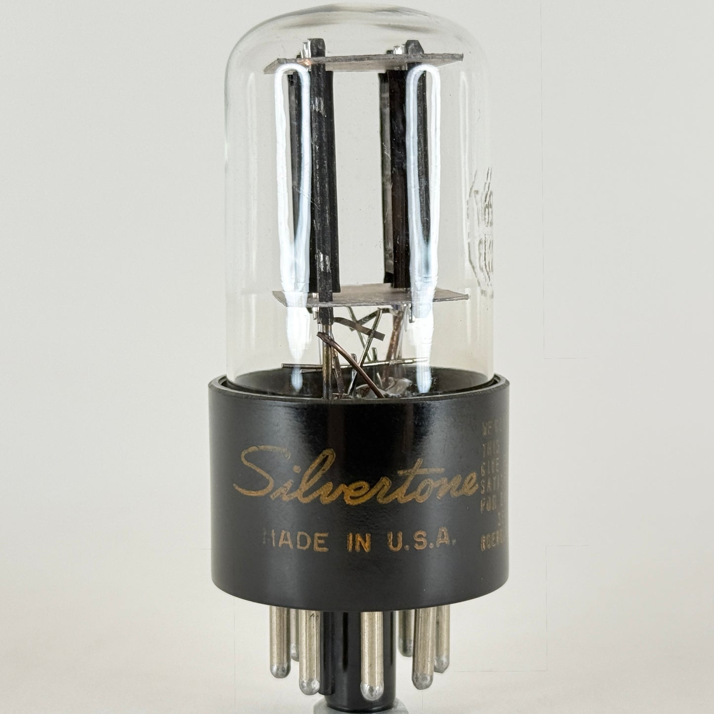 (1) Tested Silvertone 6SN7GTB Tube Black Plates D Getter RCA EIA 274 6SN7 GTB