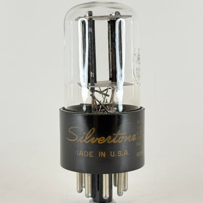 (1) Tested Silvertone 6SN7GTB Tube Black Plates D Getter RCA EIA 274 6SN7 GTB