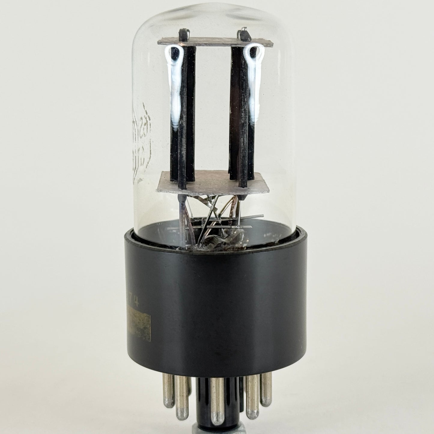 (1) Tested Silvertone 6SN7GTB Tube Black Plates D Getter RCA EIA 274 6SN7 GTB