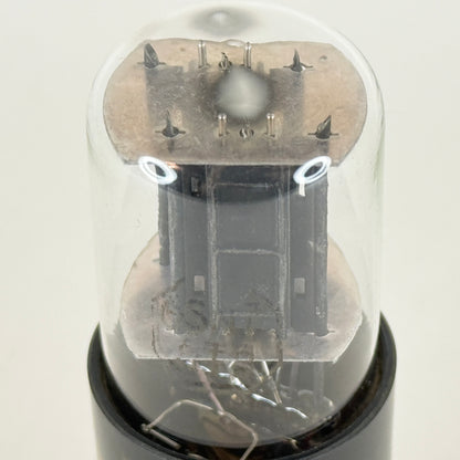 (1) Tested Silvertone 6SN7GTB Tube Black Plates D Getter RCA EIA 274 6SN7 GTB