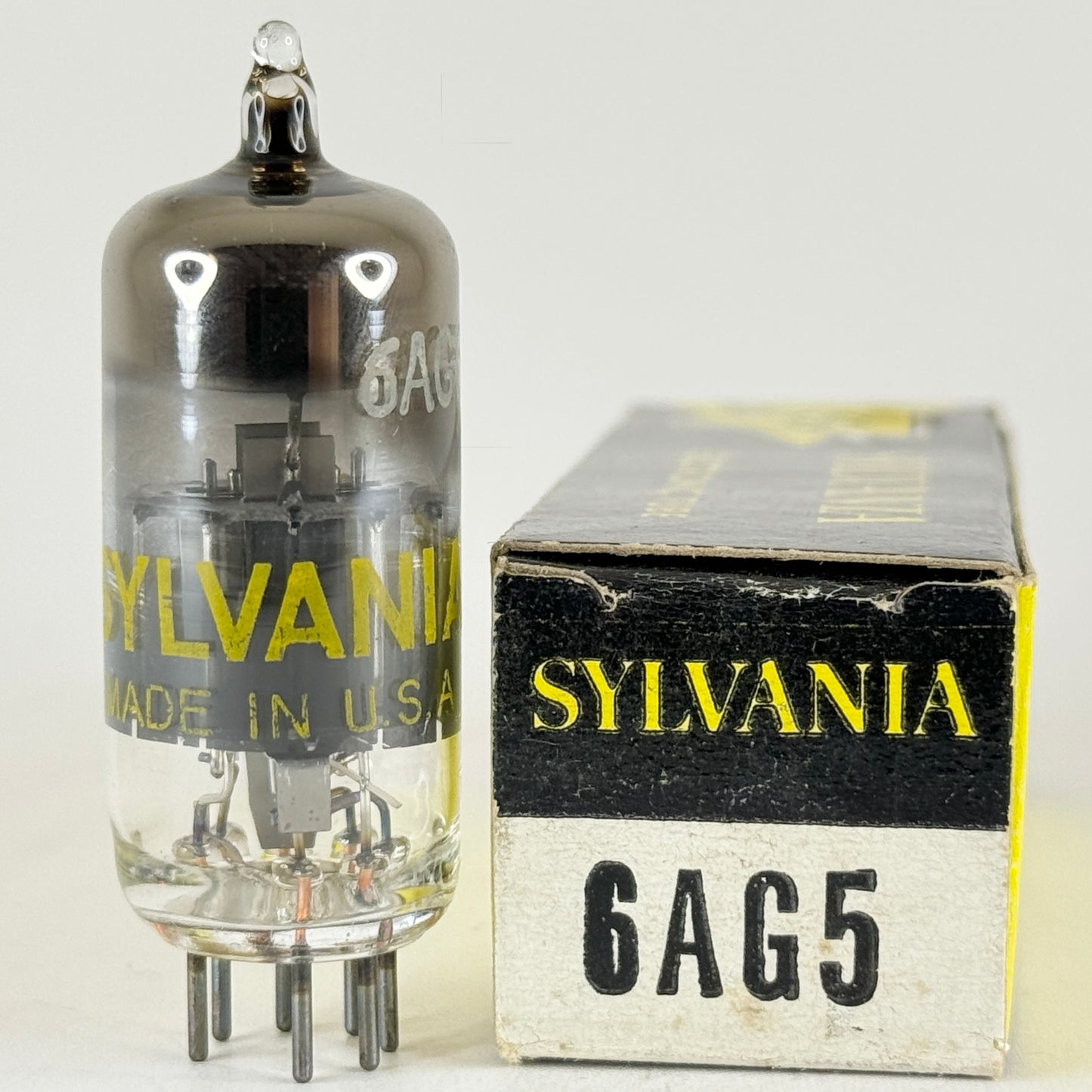 (1) Tested Sylvania 6AG5 Tube and Box Code jc BOD Sharp Cutoff Pentode Tube (b)