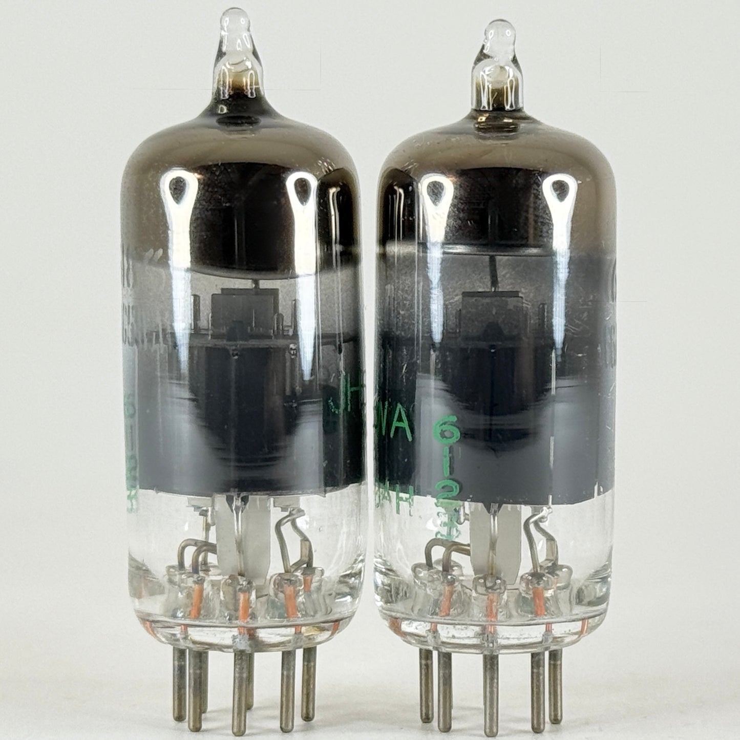 1961 Matched Pair Sylvania JHS 6186 6AG5WA Tubes with Boxes Codes 6123 Pentodes