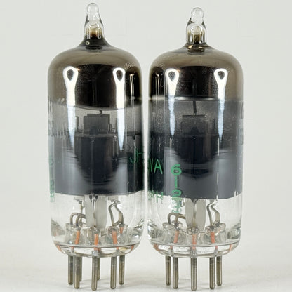 1961 Matched Pair Sylvania JHS 6186 6AG5WA Tubes with Boxes Codes 6123 Pentodes