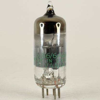 (1) Tested 1961 Sylvania JHS 6186 6AG5WA Tube with Box Code 6123 Pentode Tube