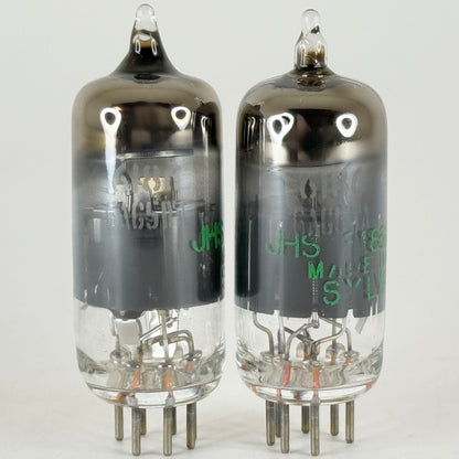 1962 Matched Pair Sylvania JHS 6186 6AG5WA Tubes and Boxes Date Codes 6202 (b)