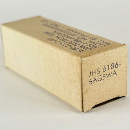 (1) Tested 1962 Sylvania JHS 6186 6AG5WA Tube and Box Code 6202 Pentode Tube