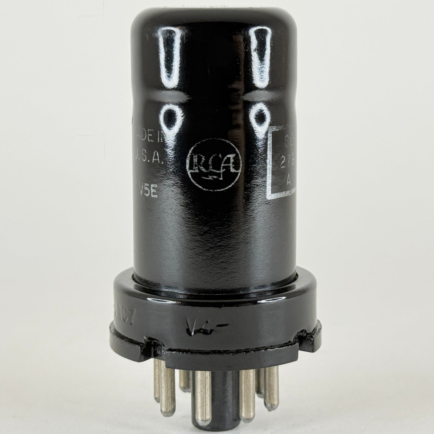 (1) Tested RCA JAN CRC 6AC7 Tube VT-112 Date Code V5E Mil Spec 6AC7 Pentode Tube