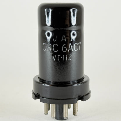 (1) Tested RCA JAN CRC 6AC7 Tube VT-112 Date Code V5E Mil Spec 6AC7 Pentode Tube