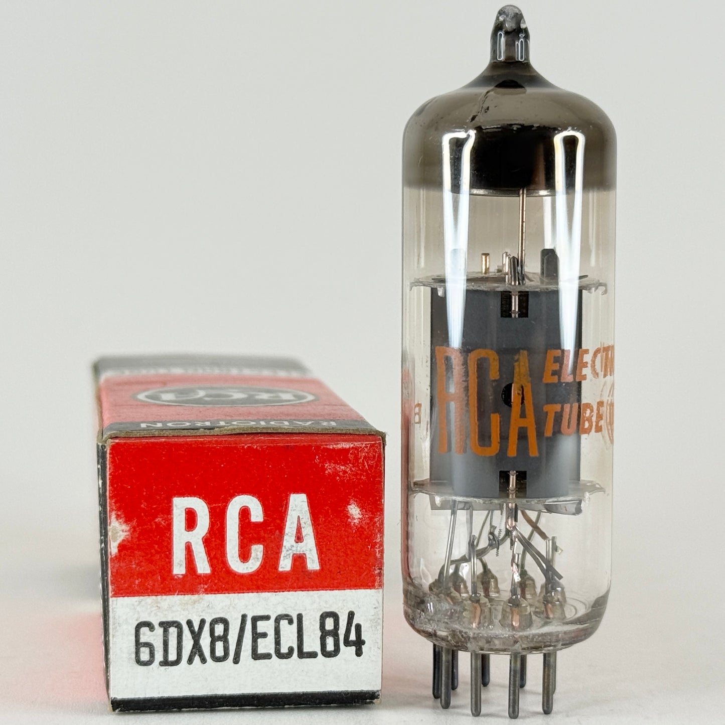 (1) Tested RCA 6DX8 ECL84 Tube and Box Great Britain Code BV 6DX8 Tube ECL84 (a)