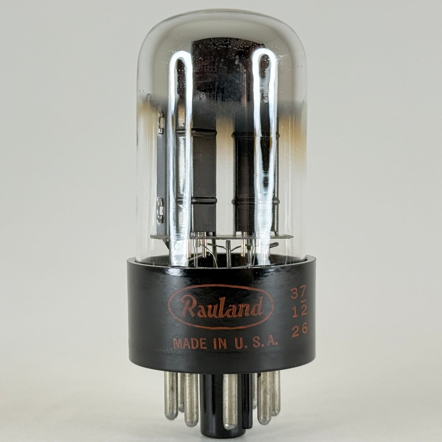 (1) Tested Rauland 8SN7GTB Tube with Box Black Angled T Plates Date Code 7-26