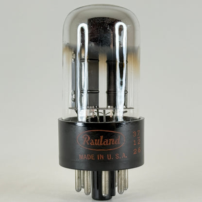 (1) Tested Rauland 8SN7GTB Tube with Box Black Angled T Plates Date Code 7-26