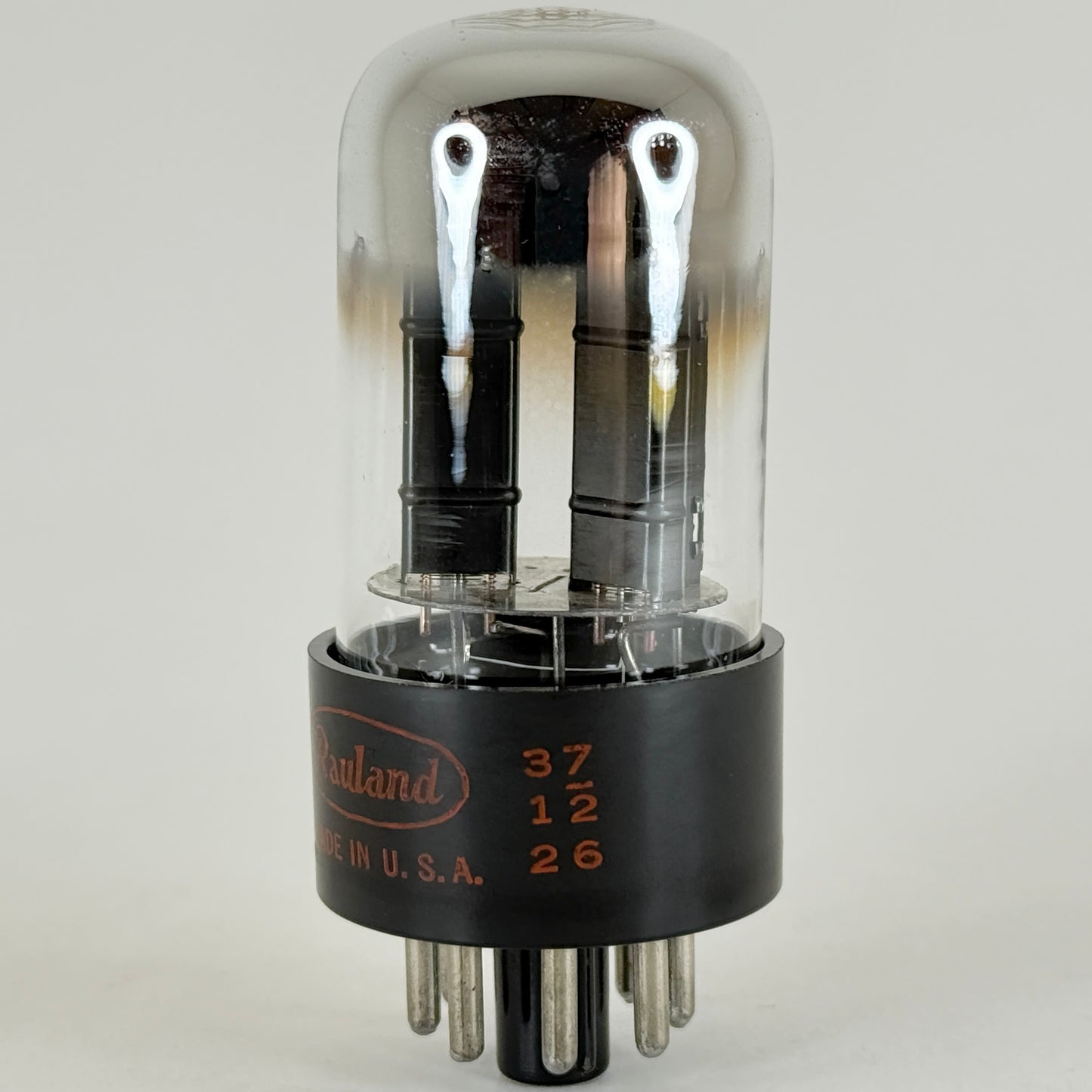 (1) Tested Rauland 8SN7GTB Tube with Box Black Angled T Plates Date Code 7-26
