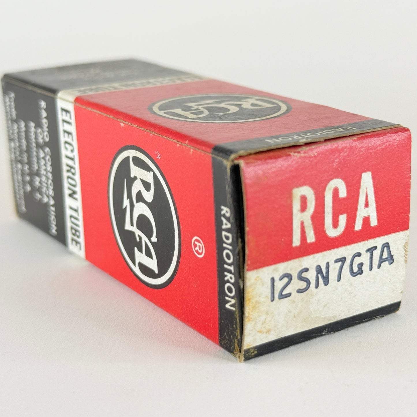 (1) Tested Balanced RCA 12SN7GTA Tube with Box Black Plates Code AN 12SN7 GTA