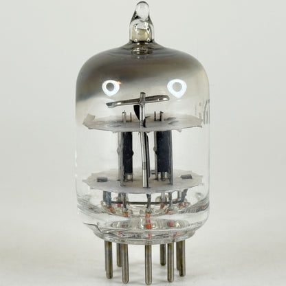 (1) Tested Unbranded 5670 Tube Black Plates Dual Triode Vacuum Tube