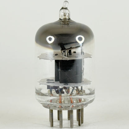 (1) Tested Unbranded 5670 Tube Black Plates Dual Triode Vacuum Tube