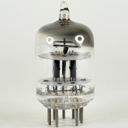 (1) Tested Unbranded 5670 Tube Black Plates Dual Triode Vacuum Tube