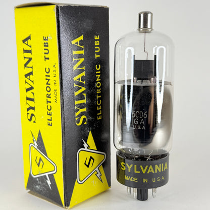 (1) Tested Sylvania 6CD6GA Tube with Box Date Code kc ACJ 6CD6 GA Power Pentode