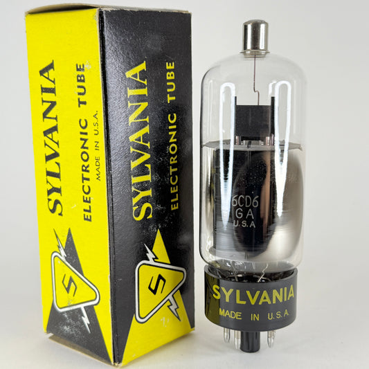 (1) Tested Sylvania 6CD6GA Tube with Box Date Code kc ACJ 6CD6 GA Power Pentode