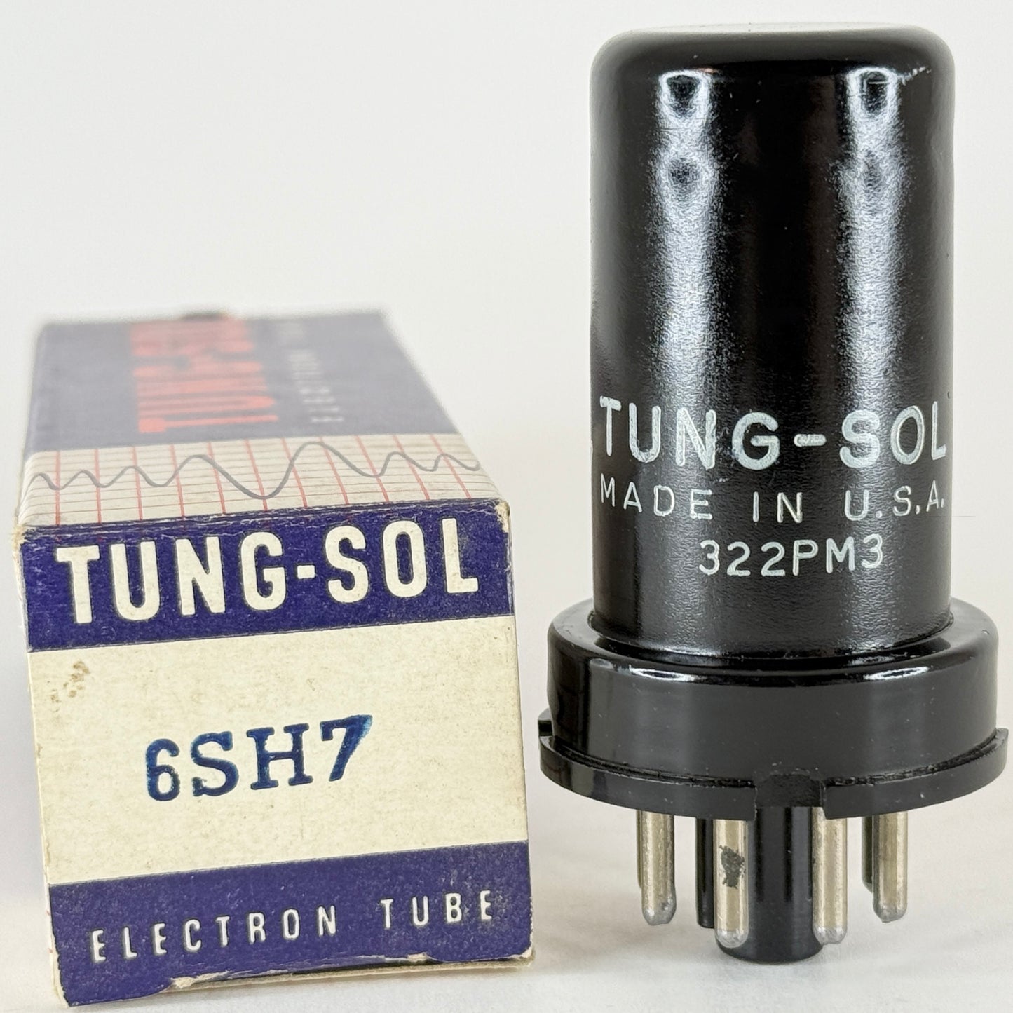(1) Tested Tung Sol 6SH7 Tube with Box Date Code PM3 6SH7 Pentode Vacuum Tube