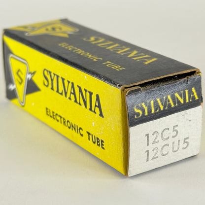 (1) Tested Sylvania 12CU5 12C5 Tube with Box Date Code ef ABF 12CU5 Tube 12C5