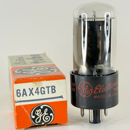 (1) Tested 1960 GE 6AX4GT Tube Red Letters with Box Date Code 60-17