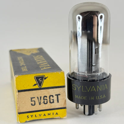 (1) Tested Sylvania 5V6GT Tube with Box Code CA 5V6 GT Beam Power Vacuum Tube
