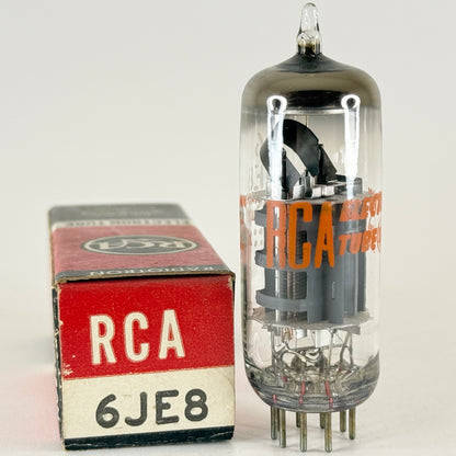 (1) Tested RCA 6JE8 Tube with Box Code AV High Mu Triode Sharp Cutoff Pentode