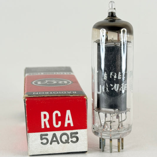 (1) Tested RCA 5AQ5 Tube with Original Box Beam Power Pentode Vacuum Tube