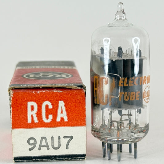 (1) Tested RCA 9AU7 Tube with Box Date Code BG RCA 9AU7 Double Triode Tube