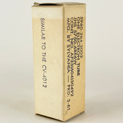 (1) Tested 1961 Sylvania JHS 5750 6BE6W Tube with Box Code 6110 6BE6 W Tube