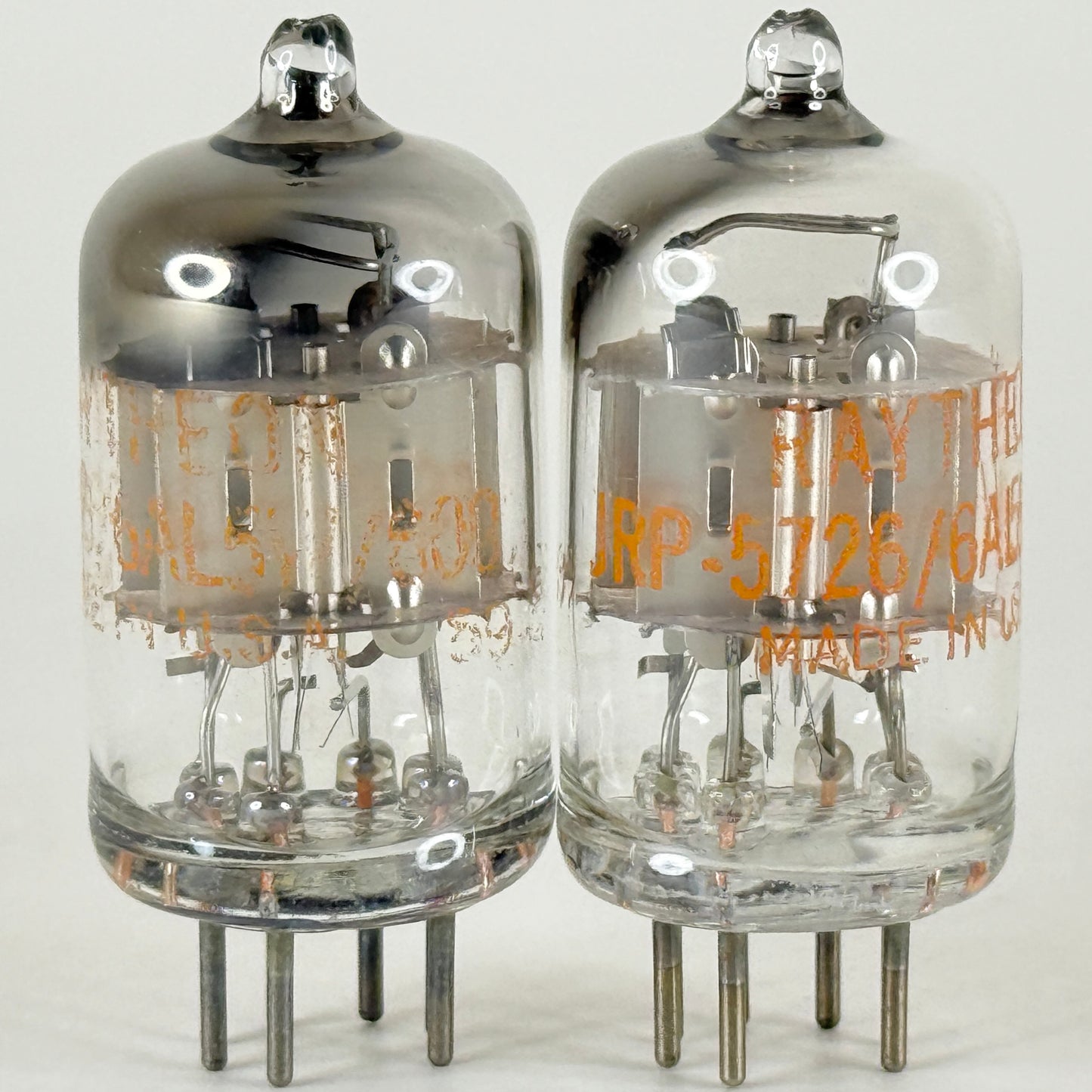 Tested Matched Pair 1959 Raytheon JRP 5726 6AL5W 6097 Tubes Date Codes 59-24