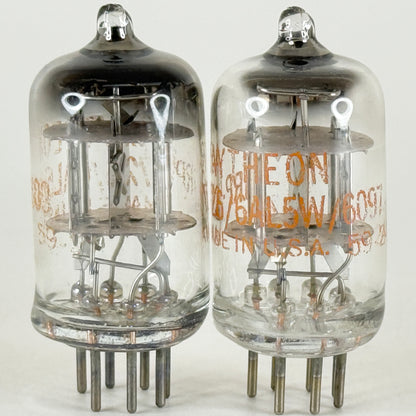 Tested Matched Pair 1959 Raytheon JRP 5726 6AL5W 6097 Tubes Date Codes 59-24