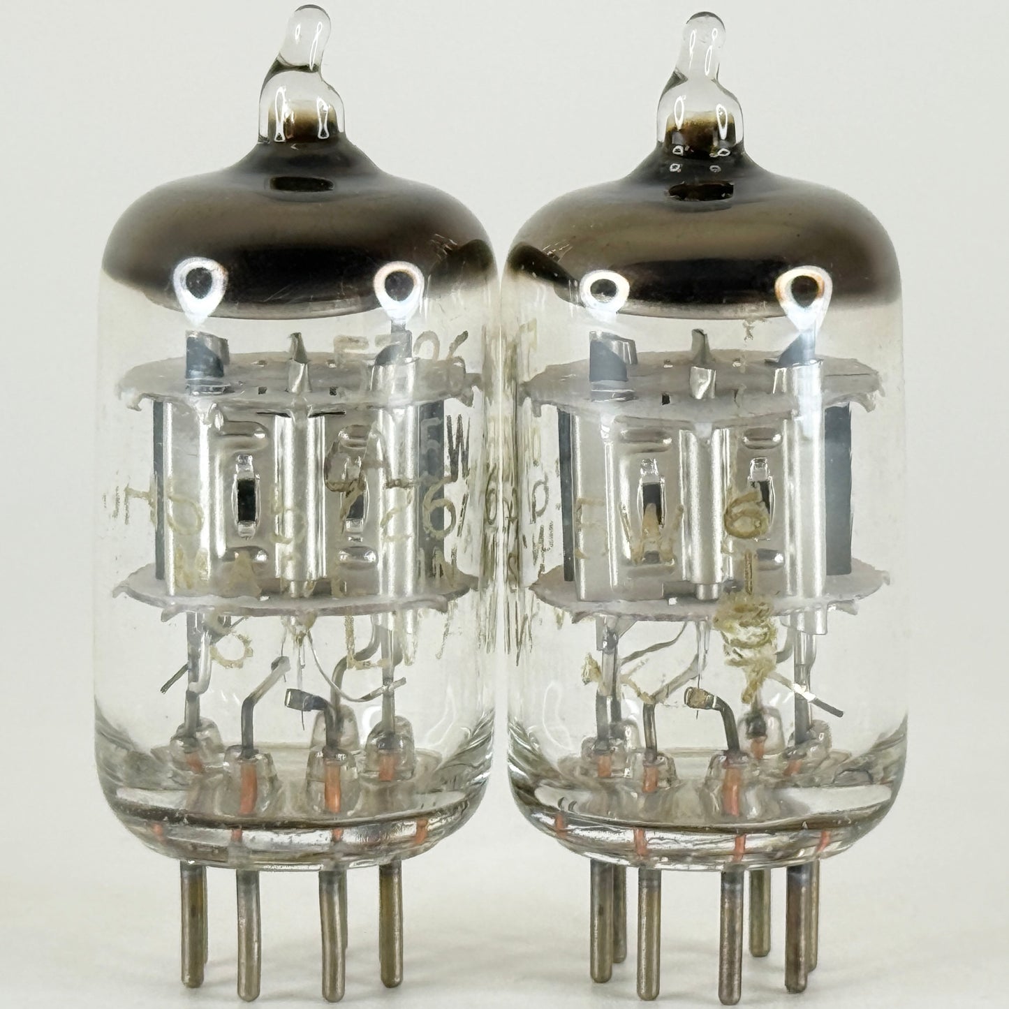 Tested Matched Pair 1961 Sylvania JHS 5726 6AL5W Tubes Gold Letters Codes 61-37