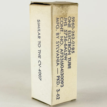 (1) Tested 1962 Gold Letters Sylvania JHS 5726 6AL5W Tube 6AL5 W Code 62-09 (a)