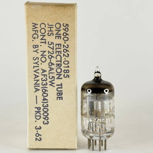 (1) Tested 1962 Sylvania JHS 5726 6AL5W Tube Gold Letters 6AL5 W Code 62-09 (b)