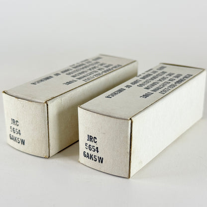 Tested Matched Pair of 1962 RCA JRC 5654 6AK5W Tubes with Boxes Date Codes 62-13