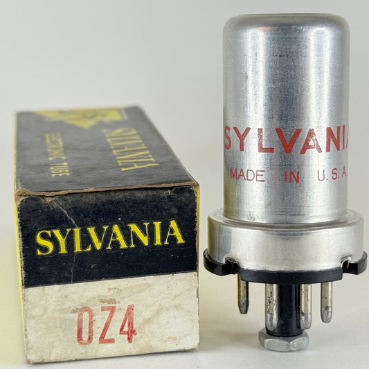 (1) Tested 1964 Sylvania 0Z4 Tube and Box Code lf YRM 0Z4 Gas Rectifier Tube (a)
